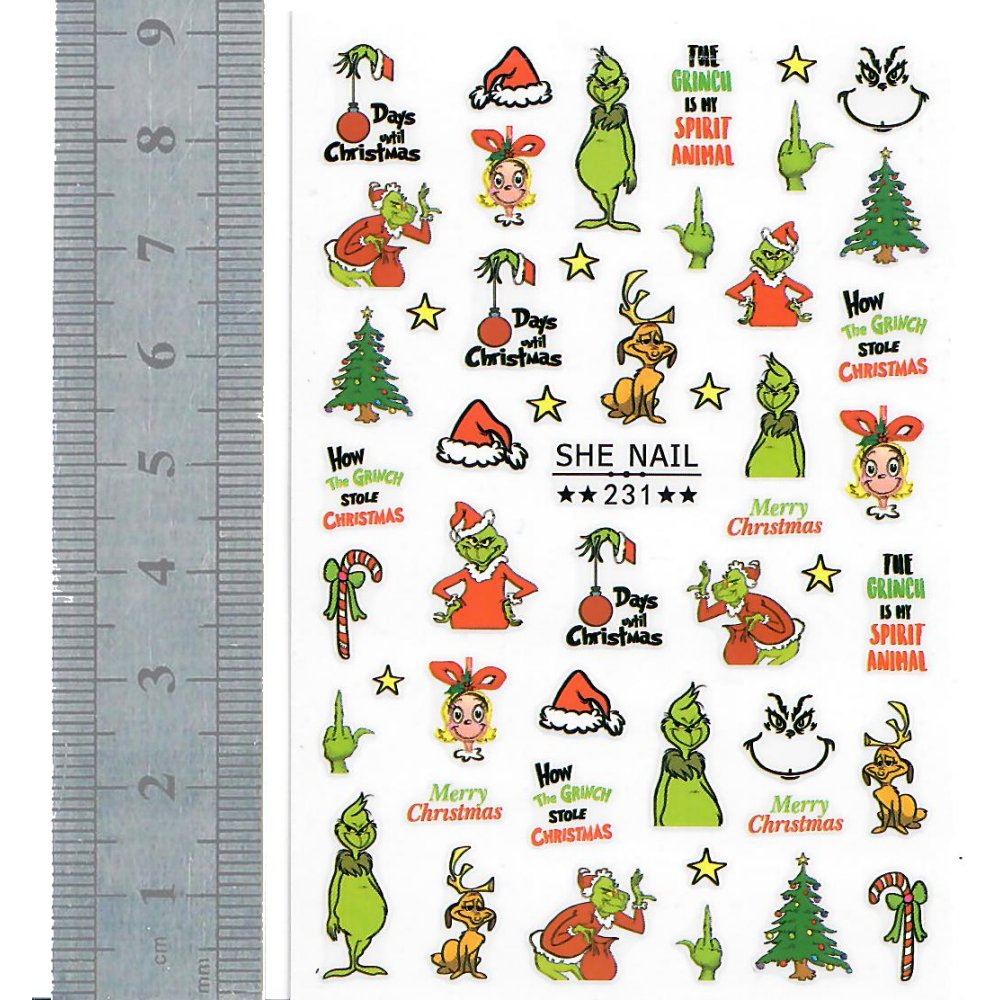 nail stickers - christmas 07 (231 she nail)