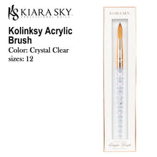 Kiara Sky Kolinsky Acrylic Brush, Crystal Clear (Sizes #8, #10, #12, 14, 16, and #18)