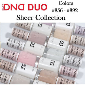 DND (856-896) Gel Polish & Nail Lacquer Duos "Sheer Collection"