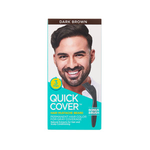 Kiss Quick Cover "Hair-Mustache-Beard" Permanent Hair Color for Gray Coverage