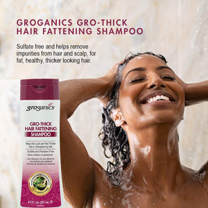 Groganics Gro-Thick Hair Fattening Shampoo, 8.5 oz