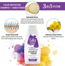 Punky Colour 3-in-1 Color Depositing Shampoo + Conditioner, Purpledacious (67622)