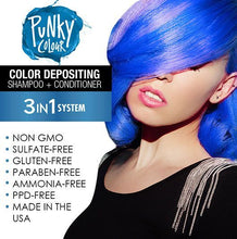 Punky Colour 3-in-1 Color Depositing Shampoo + Conditioner, Bluemania (67623)