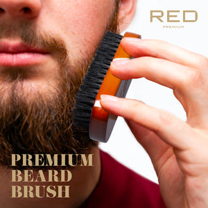 Red by Kiss Brush, Premium Beard Brush, Military (BR200)