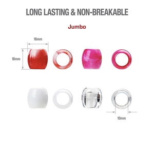 Red by Kiss Jumbo Hair Beads, 24 pieces (HA54)