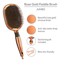 Red by Kiss Rose Gold Chrome Jumbo Paddle Brush (HH33)