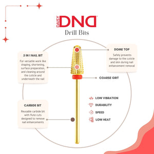 DND Drill Bit, Cone Shape Coarse Gold Carbide Drill Bit (B52C-Gold)