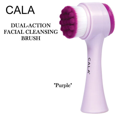 Cala Dual-Action Facial Cleansing Brush, Purple (67510)