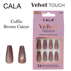 Cala Velvet Touch Coffin "Brown Cateye" (87876)