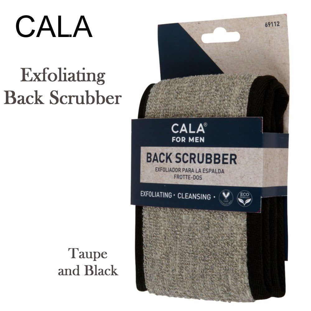 Cala Exfoliating Back Scrubber, Taupe/Black (69112)