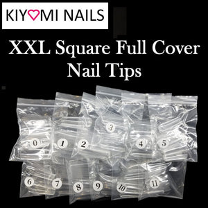 Kiyomi Nails XXL Full Cover Square Nail Tips, 360 Pieces