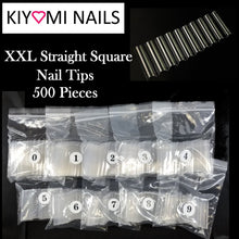 Kiyomi Nails XXL Straight Clear Square Nail Tips, 500 Pieces