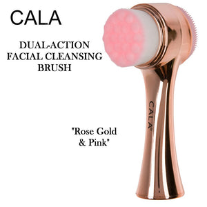Cala Dual-Action Facial Cleansing Brush, Rose Gold & Pink (67509)