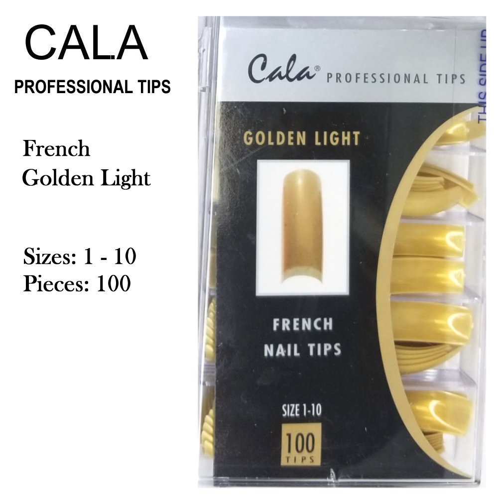Cala Professional Nail Tips - French Golden Light, 100 pieces (87-525)
