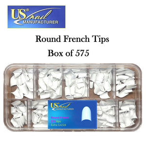 US Nail Round French Tips (575 Tips)