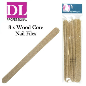 DL Professional 8 Wood Core Nail File, 120/140 Grit (DL-C52)