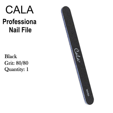 Cala Professional File - Black Nail File Grit: 80/80