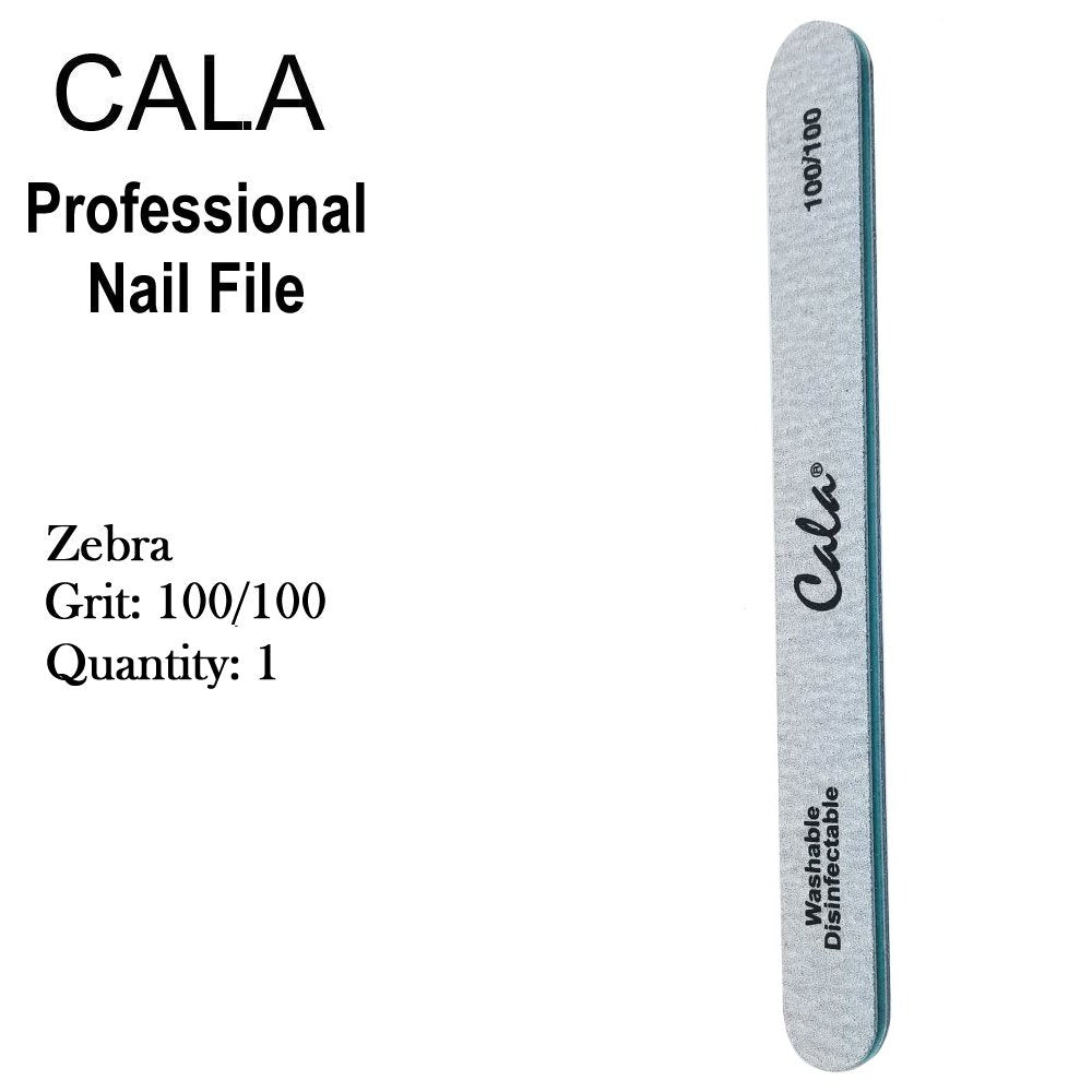 Cala Professional File - Zebra Nail File Grit: 100/100