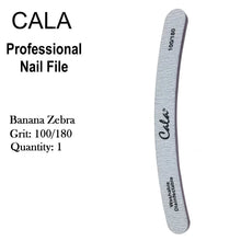 Cala Professional File - Banana Zebra Nail File Grit: 100/180