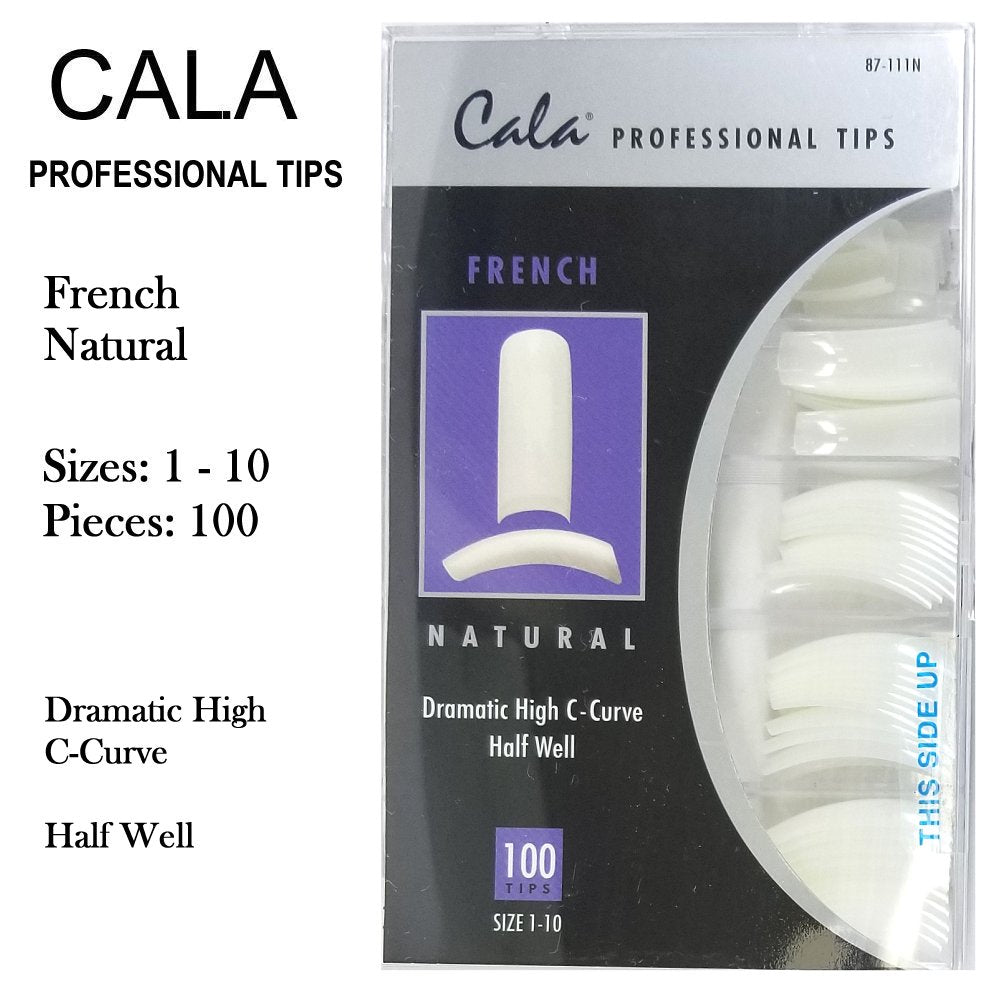 Cala Professional Nail Tips - French Natural, 100 pieces (87-111N)