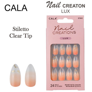 Cala Nail Creations Lux Stiletto "Clear Tip" (87843)