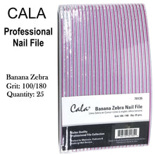 Cala Professional File - Banana Zebra Nail File Grit: 100/180