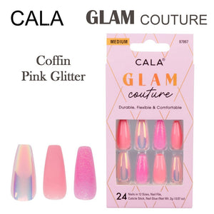 Cala Glam Couture Coffin "Pink Glitter" (87863)