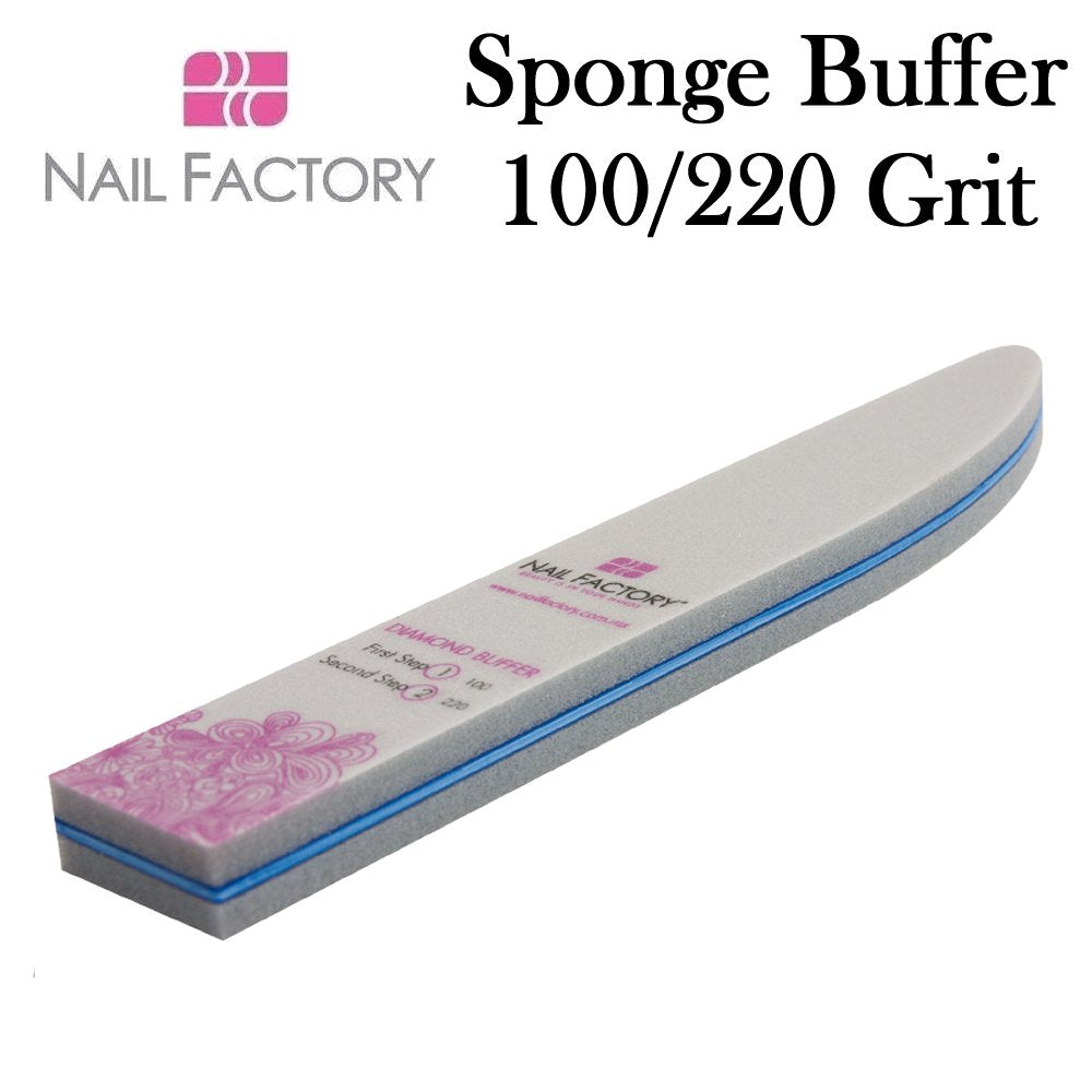 Nail Factory Nail Files - Sponge Buffer 100/220 Grit