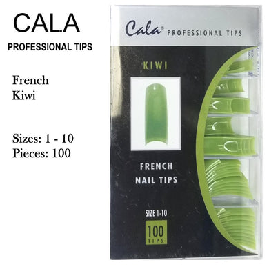Cala Professional Nail Tips - French Kiwi, 100 pieces (87-532)