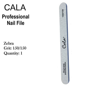 Cala Professional File - Zebra Nail File Grit: 150/150