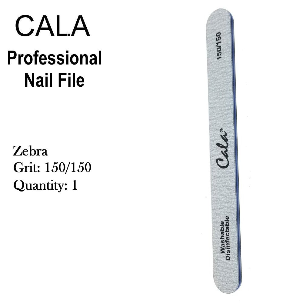 Cala Professional File - Zebra Nail File Grit: 150/150