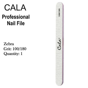 Cala Professional File - Zebra Nail File Grit: 100/180