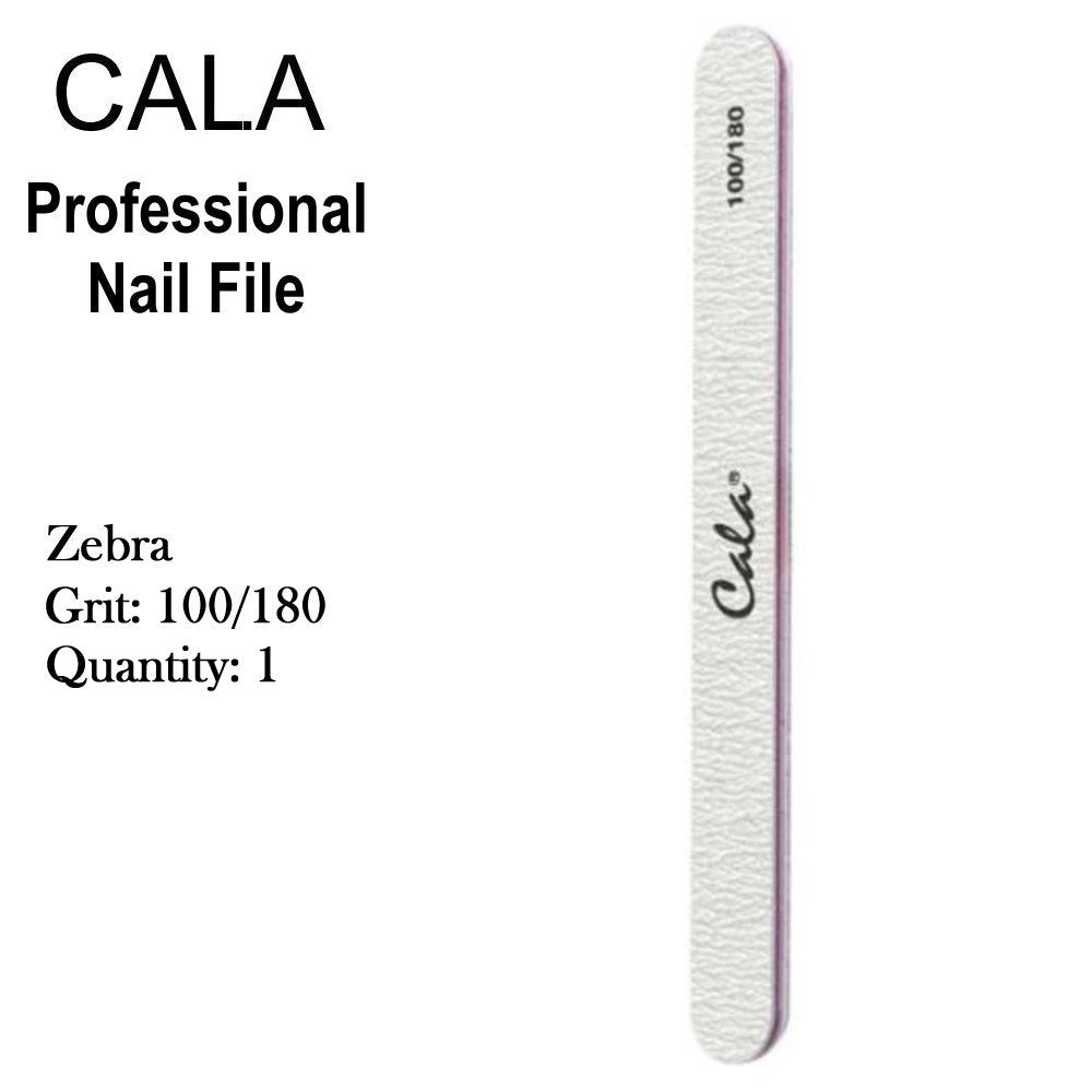 Cala Professional File - Zebra Nail File Grit: 100/180