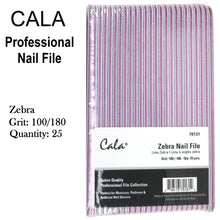 Cala Professional File - Zebra Nail File Grit: 100/180