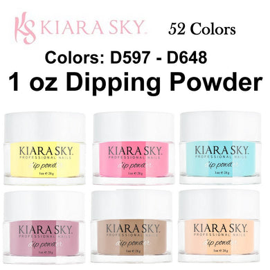 Kiara Sky Dip Powders D597-D648 - 1 oz (52 Colors)