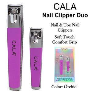Cala Nail Clipper Duo, Soft Touch, Orchid (50911)