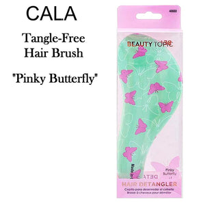 Cala Tangle Free Detangler Hair Brush - "Pinky Butterfly" (46660)