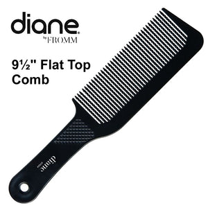 Diane 9½" Flat Top Comb, Black (D7024)
