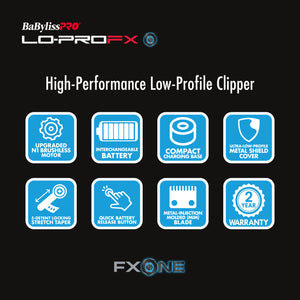 BaBylissPRO FXOne Lo-ProFX High Performance Clipper (FX829)