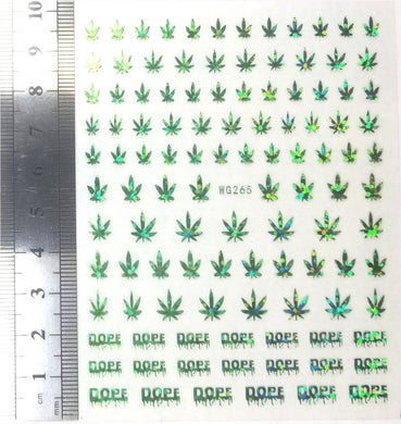 Nail Stickers - Marijuana Leaf (WG265 Pop Finger)