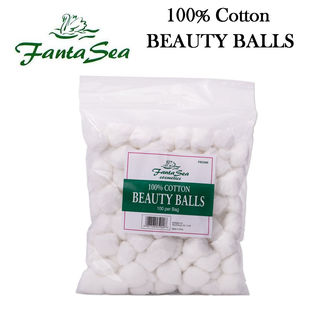 FantaSea 100% Cotton Beauty Balls, 100 pieces (FSC500)