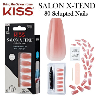 KISS Salon X-Tend Gel System 30 Full Cover Nail Extensions  (SXN01)