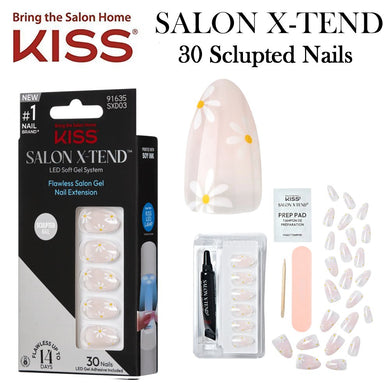 KISS Salon X-Tend Gel System 30 Full Cover Nail Extensions  (SXD03)