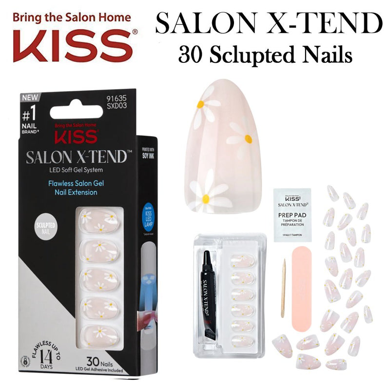 KISS Salon X-Tend Gel System 30 Full Cover Nail Extensions (SXD03