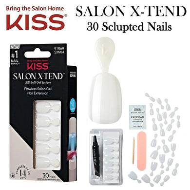 KISS Salon X-Tend Gel System 30 Full Cover Nail Extensions  (SXN04)