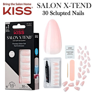 KISS Salon X-Tend Gel System 30 Full Cover Nail Extensions  (SXN02)