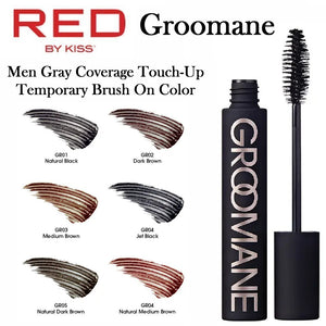 Red by Kiss Groomane Men Gray Coverage Touch-Up Temporary Brush On Color, .33 oz