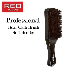 Red by Kiss Professional Boar Club Brush, Soft Bristles (BOR02)
