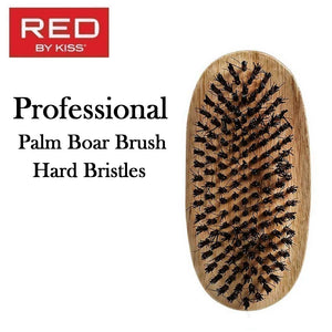 Red by Kiss Professional Boar Palm Brush, Hard Bristles (BOR04)