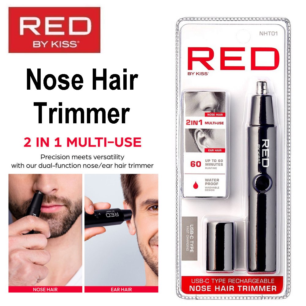 Red by KISS Rechargeable Nose Hair Trimmer, (NHT01)